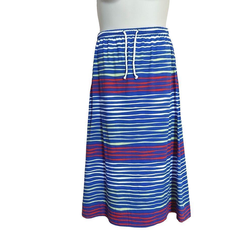 Tommy Hilfiger Women's Multicolor Striped Nautical Theme Maxi Skirt